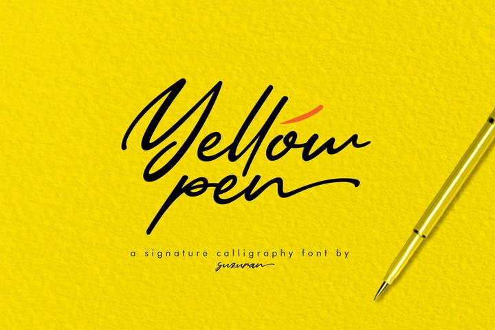 Przykładowa czcionka Yellow Pen #1